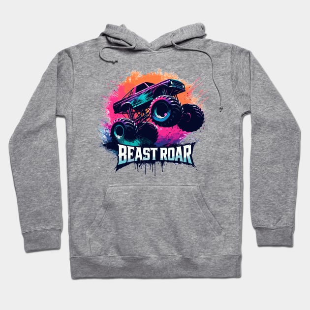 Monster Truck Hoodie by Vehicles-Art